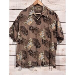 Tommy Bahama Shirt Mens L Multicolor Silk Hawaiian Floral Aloha Relax Read Des